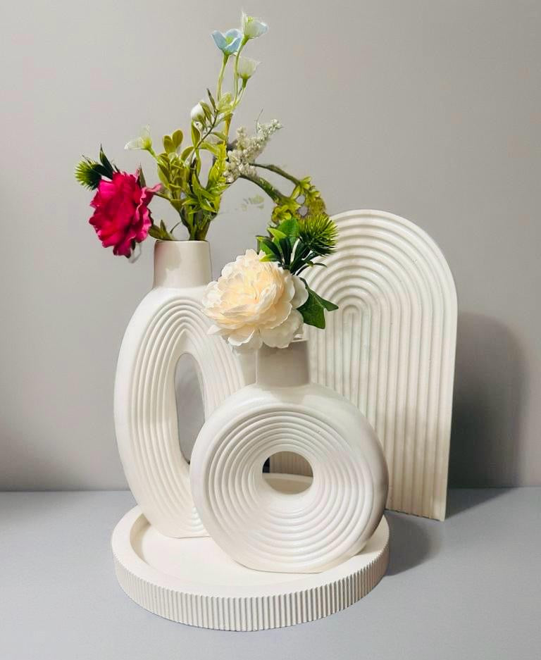 Moderni käsintehty kipsi- ja sementtimaljakko 🌸